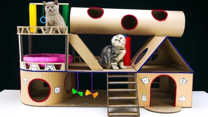 15 Diy Cardboard Cat House Ideas That Your Cat Will Love 