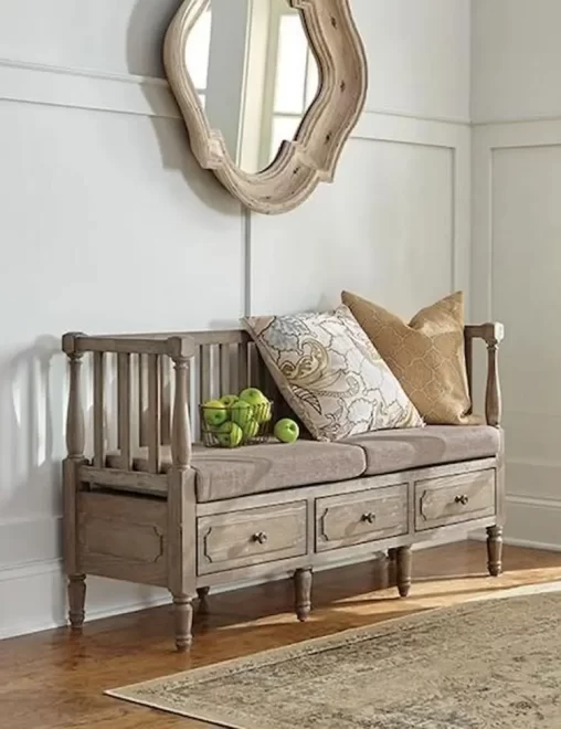 Entryway Bench with Shoe Storage