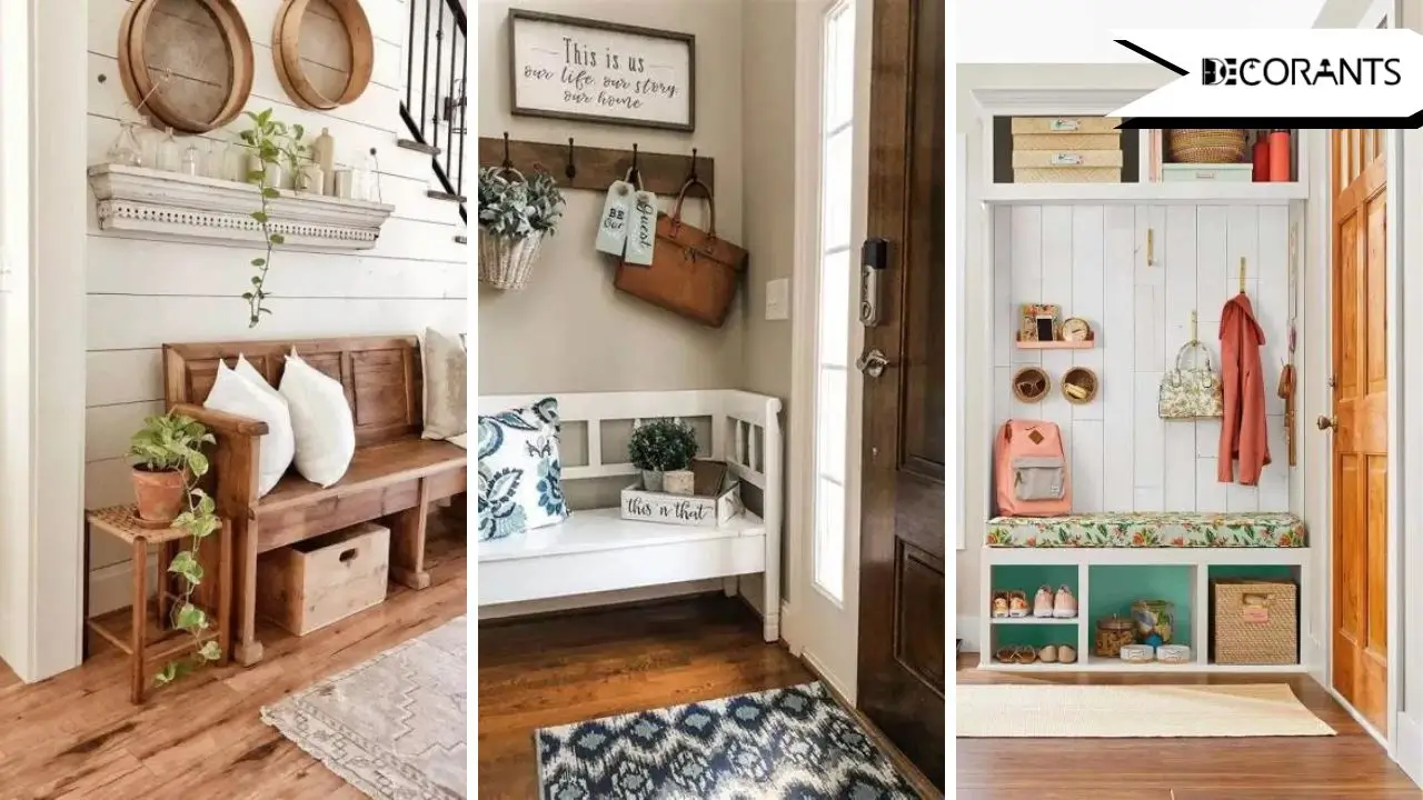 Welcoming Farmhouse Entryway Bench Ideas For Mudroom