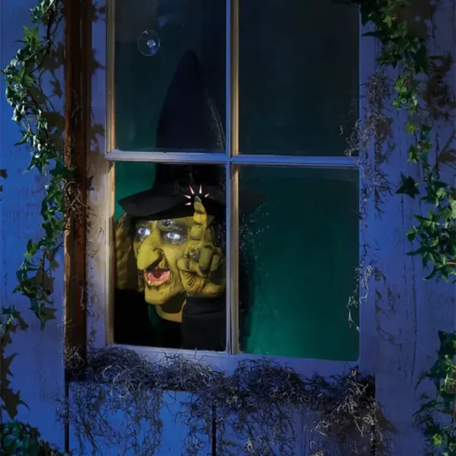 window halloween 3D Peeping Witch ideas