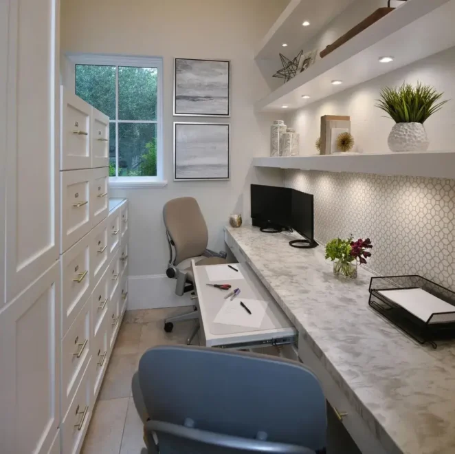 Small Spaced office home Focus on Lighting decoration