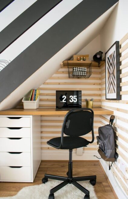 Tiny inexpensive home office Under the stairs Design that is Properly organize