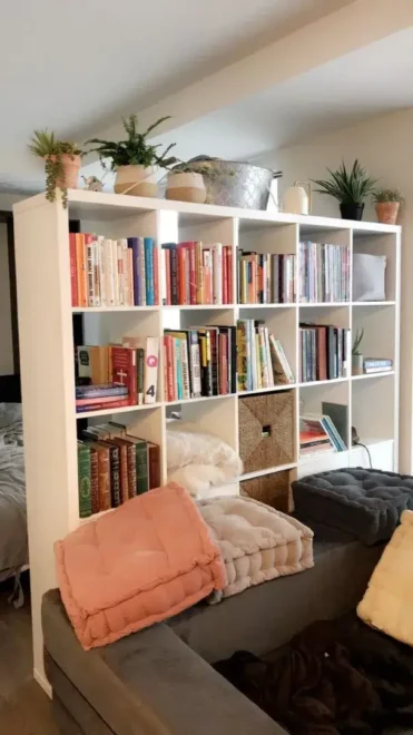 Bookshelves as Room Dividers from ikea