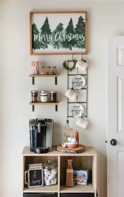 Vertical Tiered Mini Coffee bar station