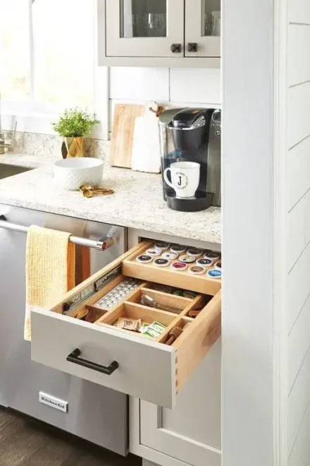 Small Pull-Out Coffee Bars nook ideas for Kitchen